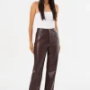 LAMARQUE Pants&Shorts | DEMORA | Recycled Leather Pants Mahogany