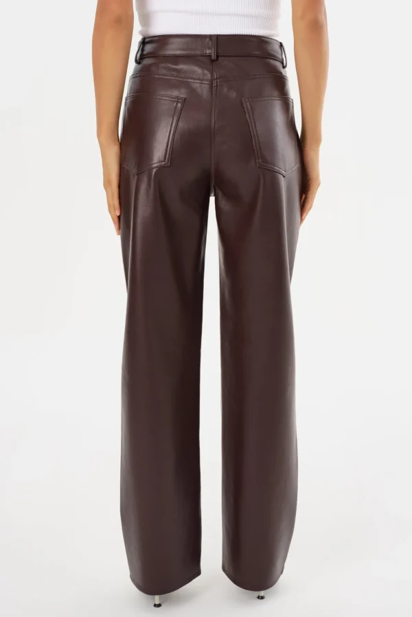 LAMARQUE Pants&Shorts | DEMORA | Recycled Leather Pants Mahogany