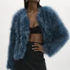 LAMARQUE Coats&Jackets | DEORA | Feather Jacket Smoked Blue