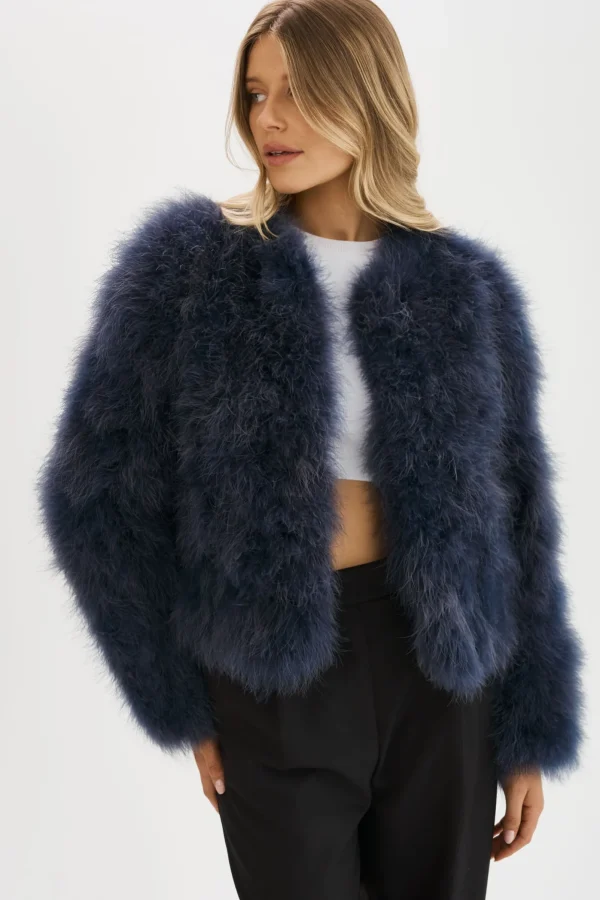 LAMARQUE Coats&Jackets | DEORA | Feather Jacket MIDNIGHT BLUE