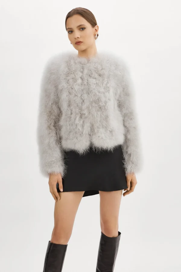 LAMARQUE Coats&Jackets | DEORA | Feather Jacket Light Grey