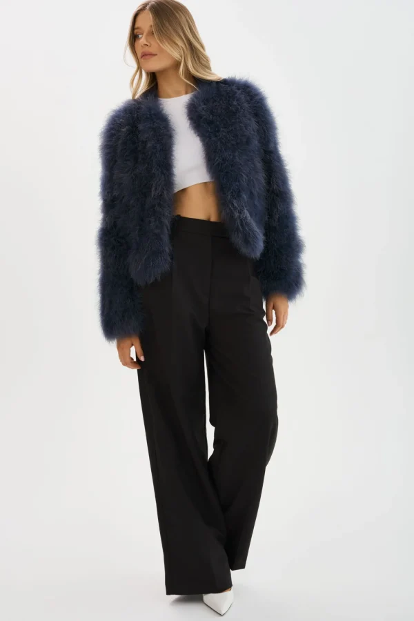 LAMARQUE Coats&Jackets | DEORA | Feather Jacket MIDNIGHT BLUE