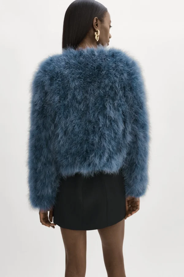 LAMARQUE Coats&Jackets | DEORA | Feather Jacket Smoked Blue