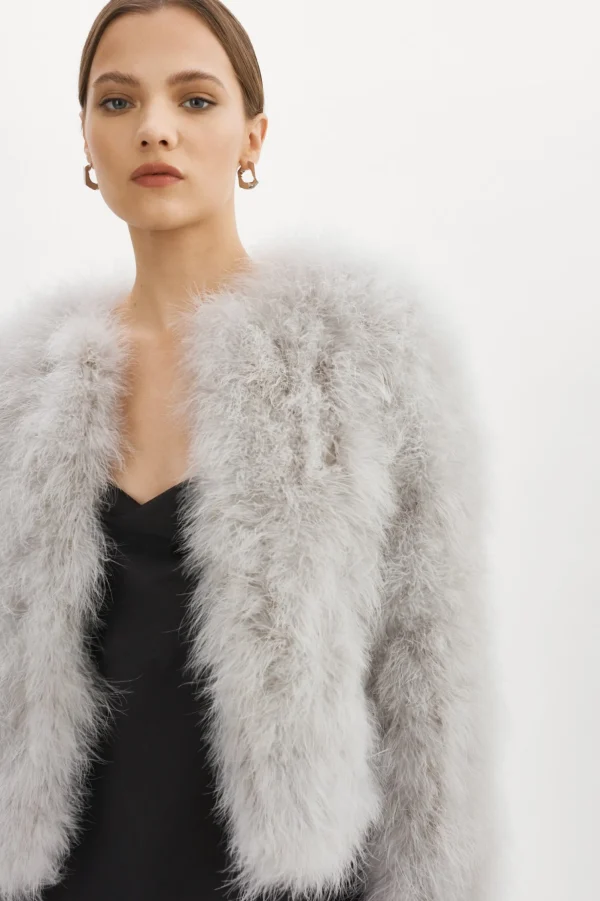 LAMARQUE Coats&Jackets | DEORA | Feather Jacket Light Grey