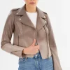 LAMARQUE Leather Jackets | DONNA | Iconic Leather Biker Jacket Desert Gradient