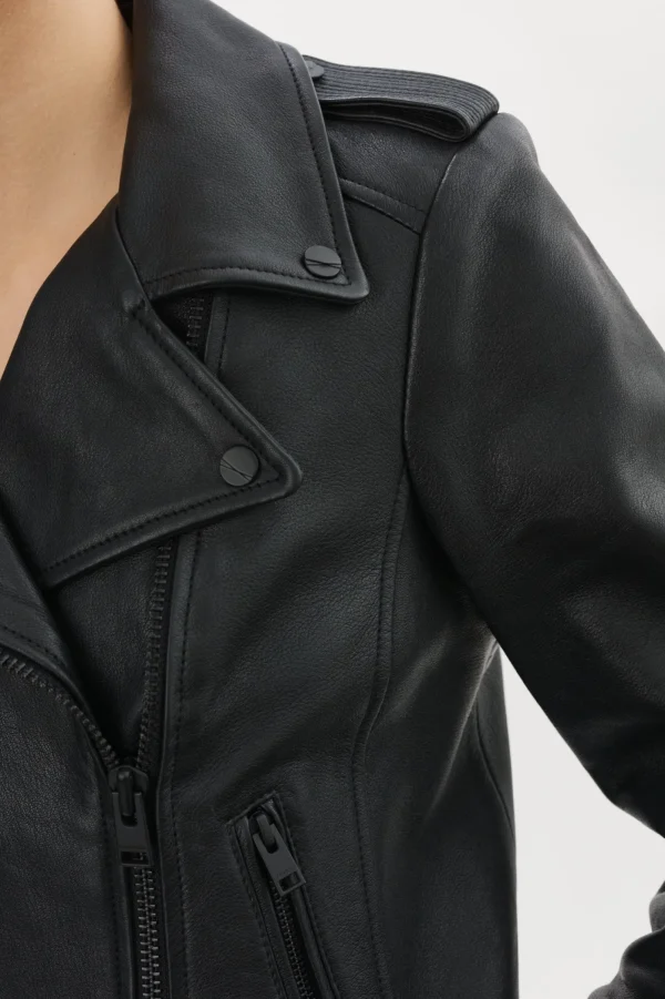 LAMARQUE Leather Jackets | DONNA | Iconic Leather Biker Jacket Black Black