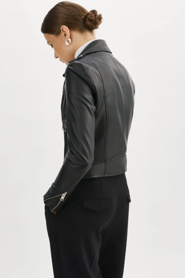 LAMARQUE Leather Jackets | DONNA | Iconic Leather Biker Jacket Black
