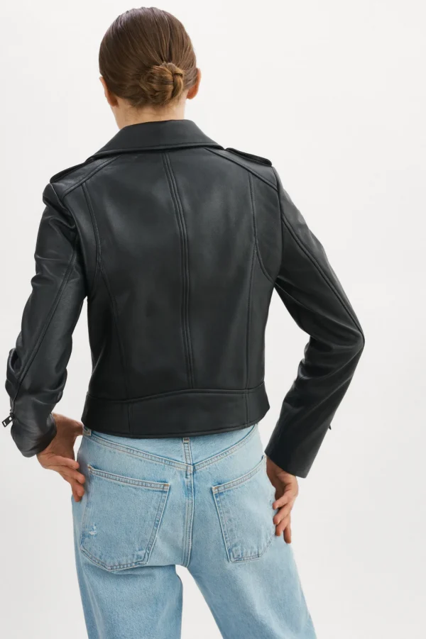 LAMARQUE Leather Jackets | DONNA | Iconic Leather Biker Jacket Black Black