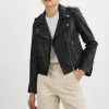 LAMARQUE Leather Jackets | DONNA GOLD | Iconic Leather Biker Jacket Black
