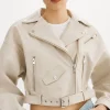 LAMARQUE Leather Jackets | DYLAN | 80's Leather Biker Jacket BONE