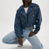 LAMARQUE Leather Jackets | DYLAN | 80's Leather Biker Jacket Midnight Blue