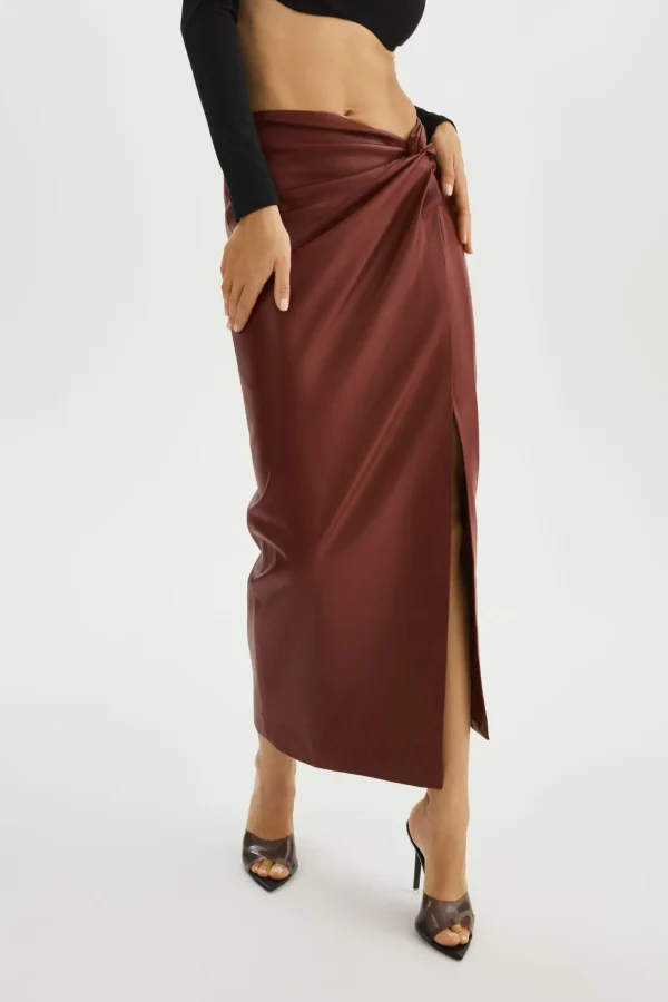 LAMARQUE Skirts | EILEEN | Faux Leather Maxi Skirt SYRAH
