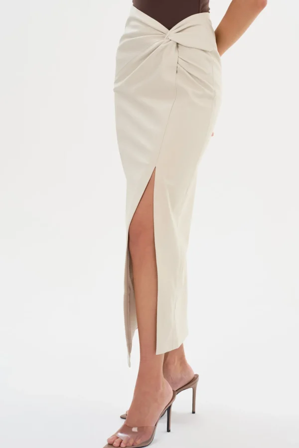LAMARQUE Skirts | EILEEN | Faux Leather Maxi Skirt Bone