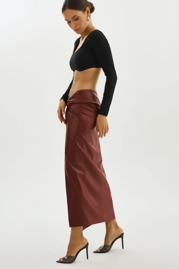 LAMARQUE Skirts | EILEEN | Faux Leather Maxi Skirt SYRAH