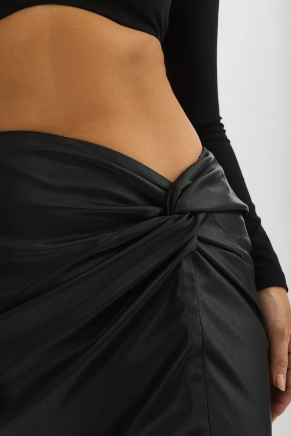 LAMARQUE Skirts | EILEEN | Faux Leather Maxi Skirt Black