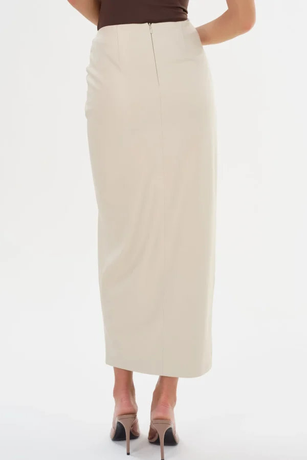 LAMARQUE Skirts | EILEEN | Faux Leather Maxi Skirt Bone