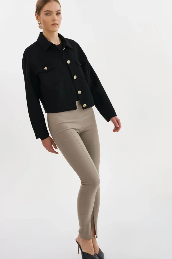 LAMARQUE Pants&Shorts | ELAINE | Twill Leggings Wood Bridge