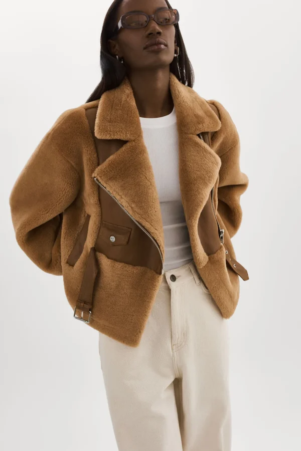 LAMARQUE Coats&Jackets | ELODY | Faux Fur Jacket Mocha/Brown