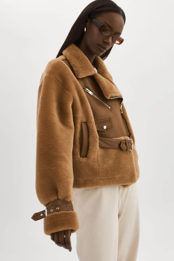 LAMARQUE Coats&Jackets | ELODY | Faux Fur Jacket Mocha/Brown