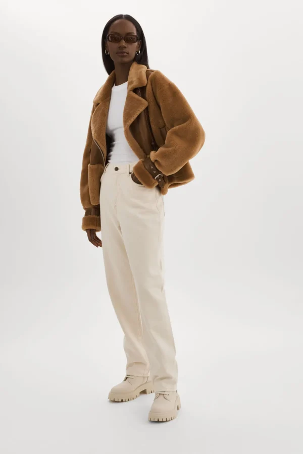 LAMARQUE Coats&Jackets | ELODY | Faux Fur Jacket Mocha/Brown