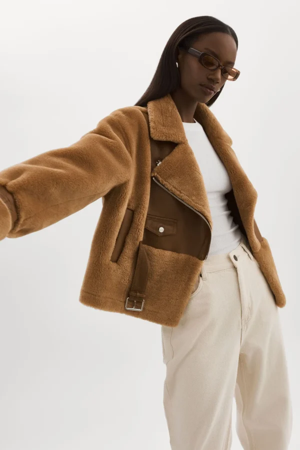LAMARQUE Coats&Jackets | ELODY | Faux Fur Jacket Mocha/Brown