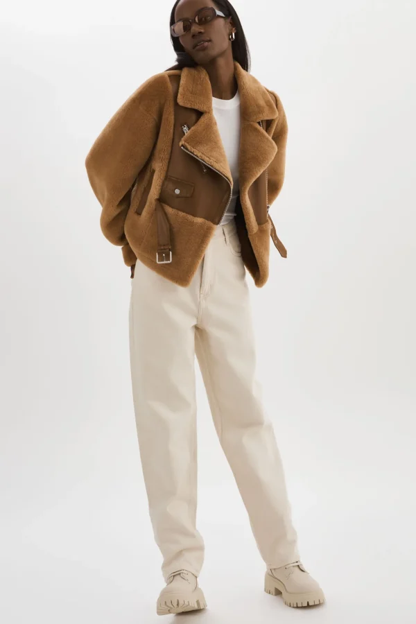 LAMARQUE Coats&Jackets | ELODY | Faux Fur Jacket Mocha/Brown