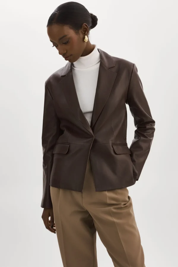 LAMARQUE Leather Jackets | ELZA | Leather Blazer MAHOGANY