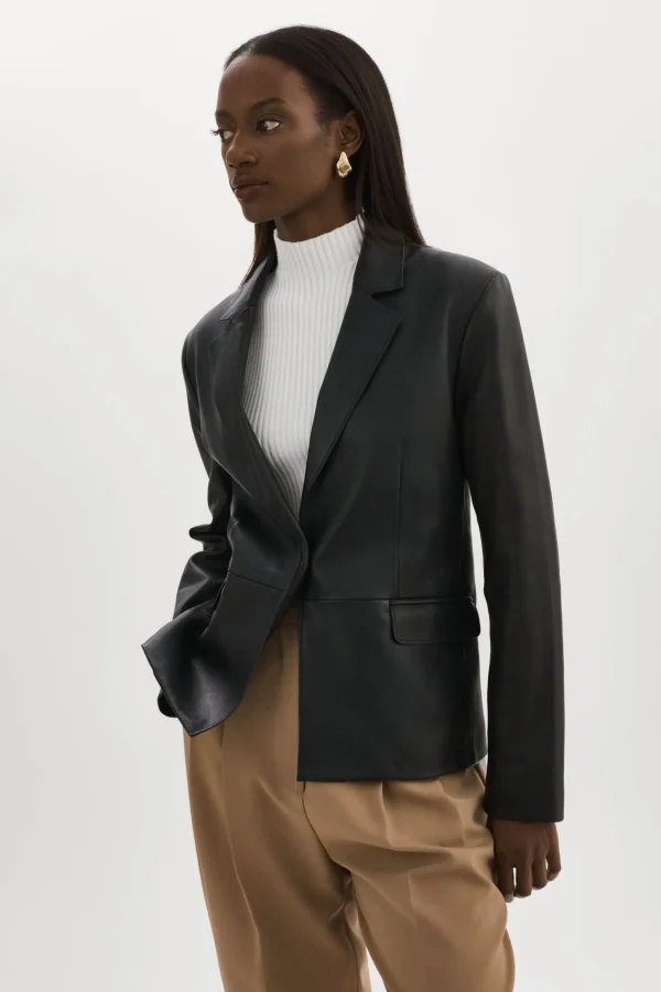 LAMARQUE Leather Jackets | ELZA | Leather Blazer Black