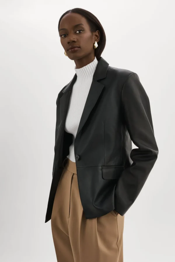 LAMARQUE Leather Jackets | ELZA | Leather Blazer Black