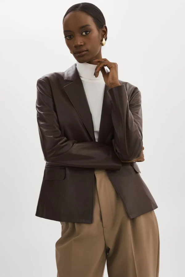 LAMARQUE Leather Jackets | ELZA | Leather Blazer MAHOGANY