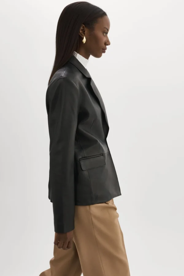 LAMARQUE Leather Jackets | ELZA | Leather Blazer Black