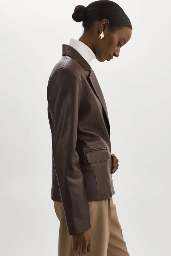 LAMARQUE Leather Jackets | ELZA | Leather Blazer MAHOGANY