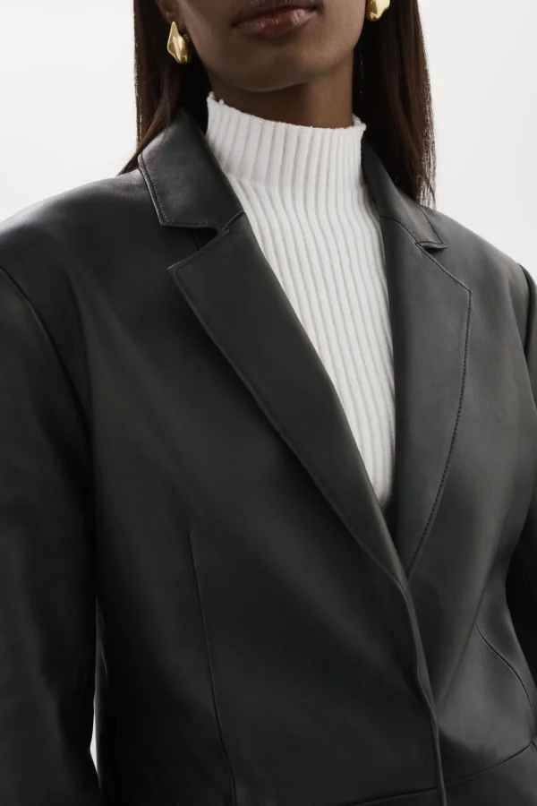 LAMARQUE Leather Jackets | ELZA | Leather Blazer Black