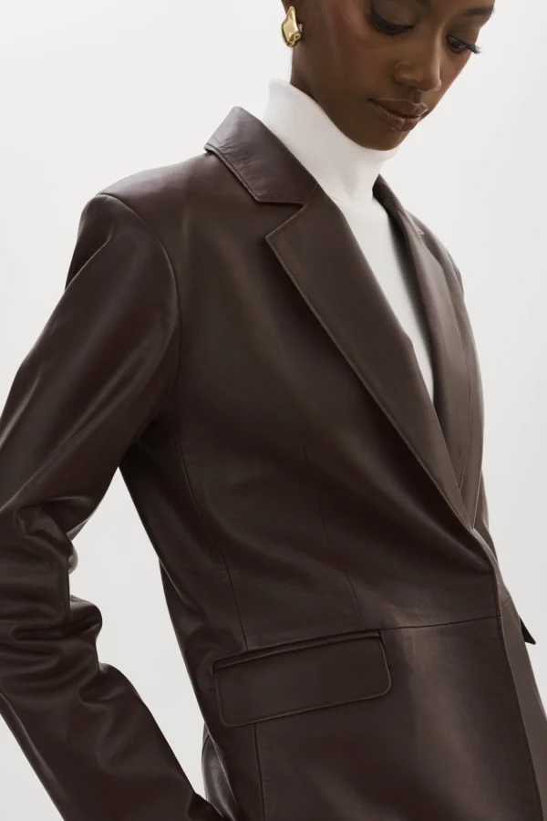 LAMARQUE Leather Jackets | ELZA | Leather Blazer MAHOGANY