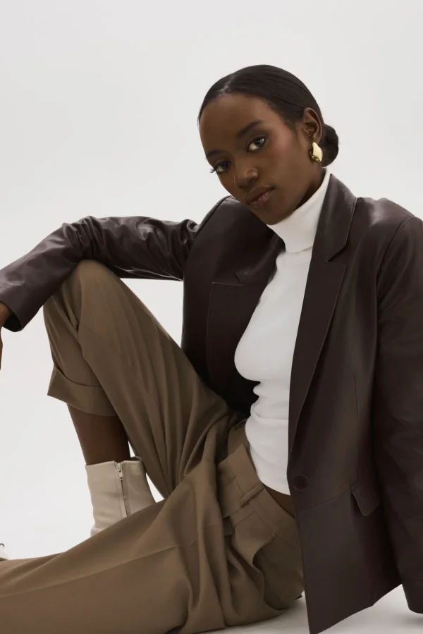 LAMARQUE Leather Jackets | ELZA | Leather Blazer MAHOGANY