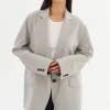 LAMARQUE Coats&Jackets | ENNIS | Oversized Wool Blazer Light Grey