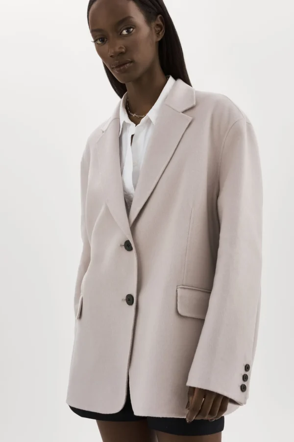 LAMARQUE Coats&Jackets | ENNIS | Oversized Wool Blazer Feather Grey