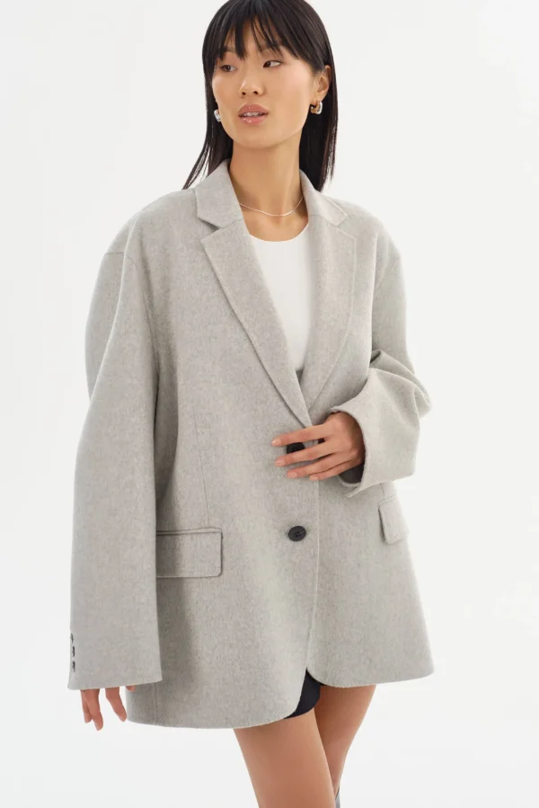 LAMARQUE Coats&Jackets | ENNIS | Oversized Wool Blazer Light Grey