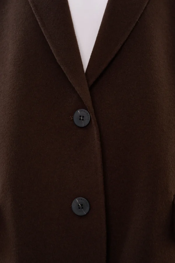 LAMARQUE Coats&Jackets | ENNIS | Oversized Wool Blazer Dark Brown
