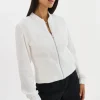 LAMARQUE Coats&Jackets | ENRICA | Cotton Bomber Jacket Off White