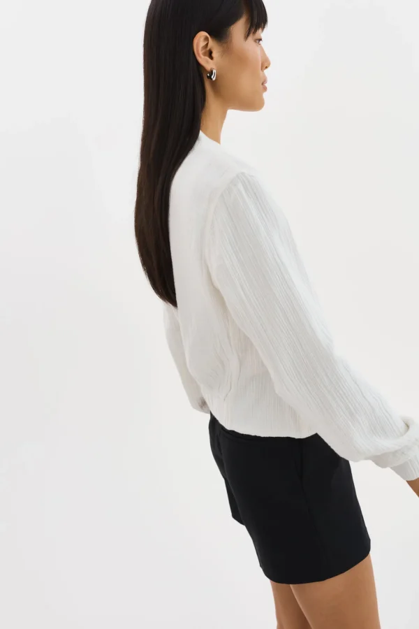 LAMARQUE Coats&Jackets | ENRICA | Cotton Bomber Jacket Off White