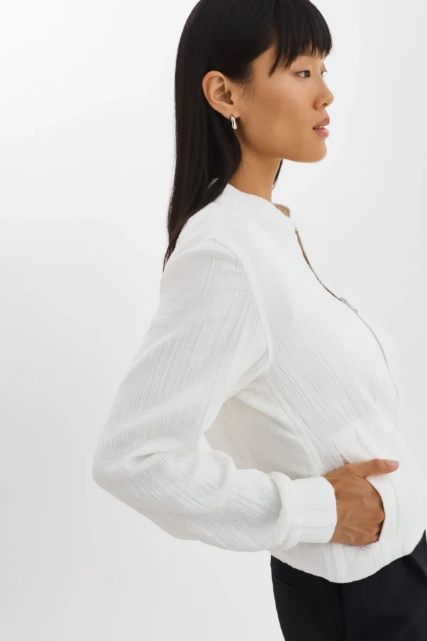 LAMARQUE Coats&Jackets | ENRICA | Cotton Bomber Jacket Off White
