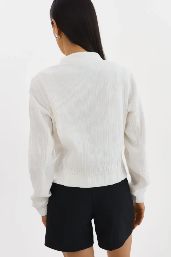LAMARQUE Coats&Jackets | ENRICA | Cotton Bomber Jacket Off White