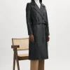 LAMARQUE Coats&Jackets | Leather Jackets | ERMA | Leather Trench Coat Black