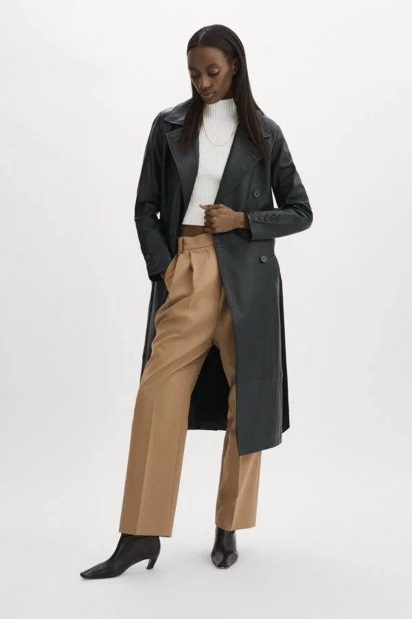 LAMARQUE Coats&Jackets | Leather Jackets | ERMA | Leather Trench Coat Black