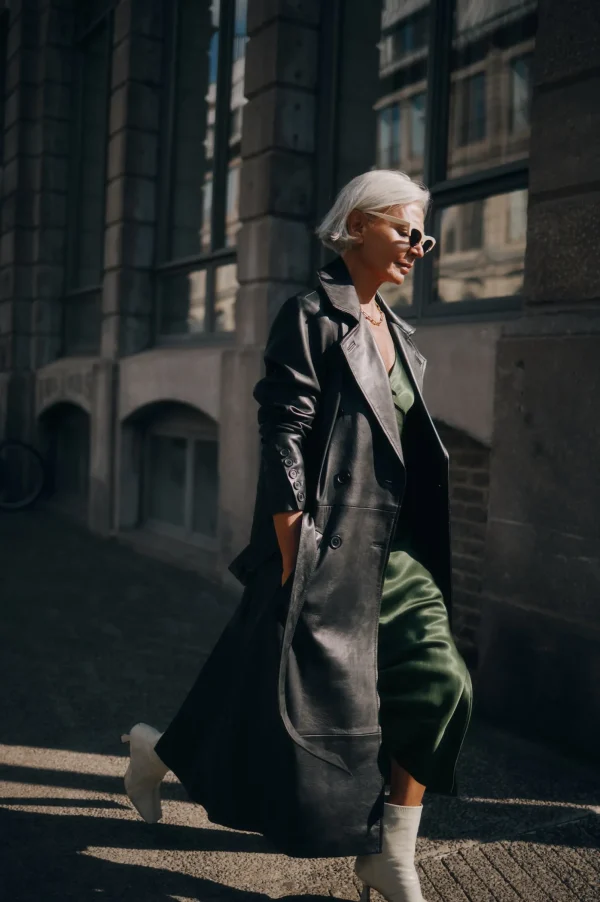 LAMARQUE Coats&Jackets | Leather Jackets | ERMA | Leather Trench Coat Black