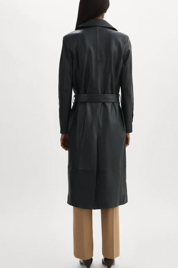 LAMARQUE Coats&Jackets | Leather Jackets | ERMA | Leather Trench Coat Black