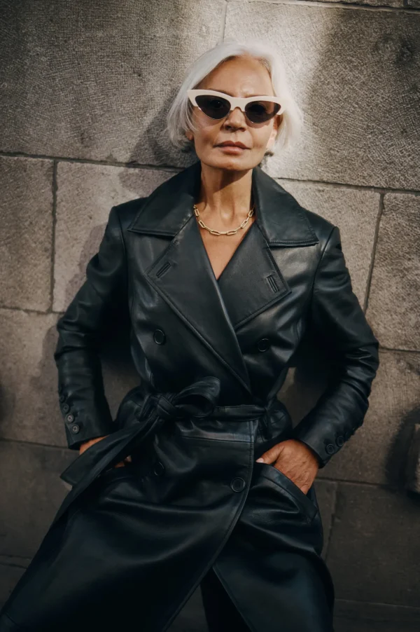 LAMARQUE Coats&Jackets | Leather Jackets | ERMA | Leather Trench Coat Black