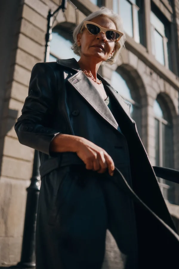 LAMARQUE Coats&Jackets | Leather Jackets | ERMA | Leather Trench Coat Black