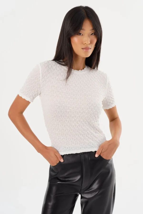 LAMARQUE Tops | ESTIR | Crew Neck T-Shirt White